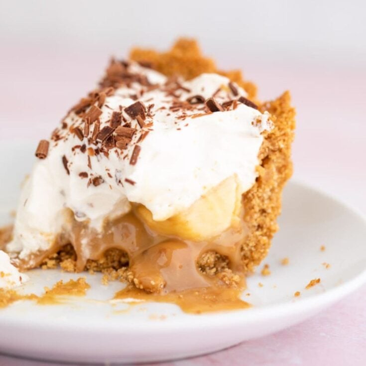 Homemade English banoffee pie made after reading these easy romantic desserts
