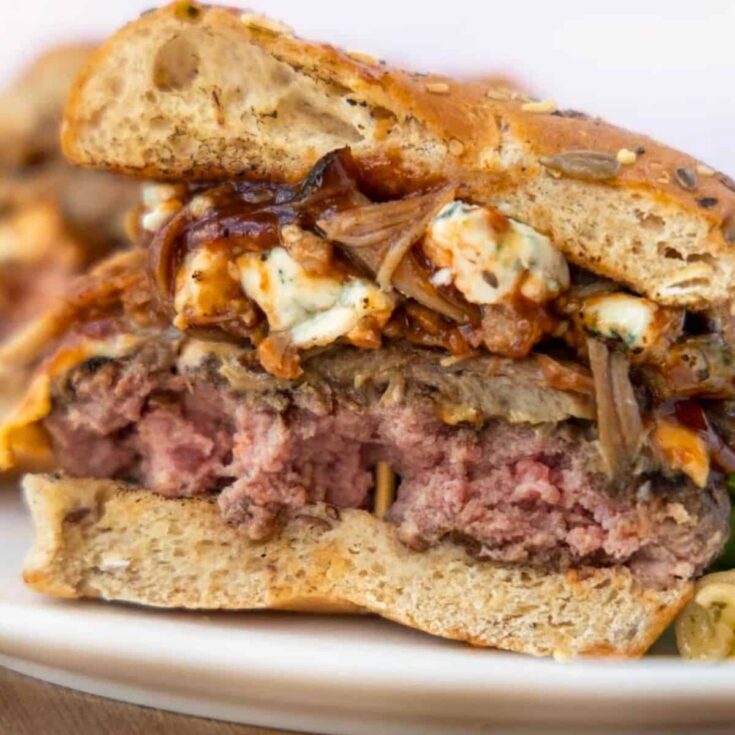 Leftover pulled pork cheeseburger
