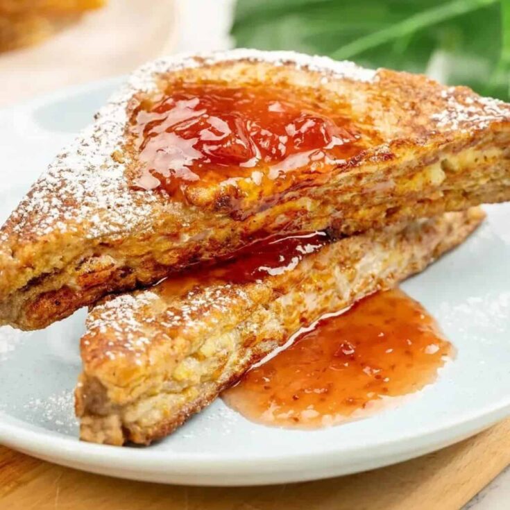Monte Cristo sandwich on a plate