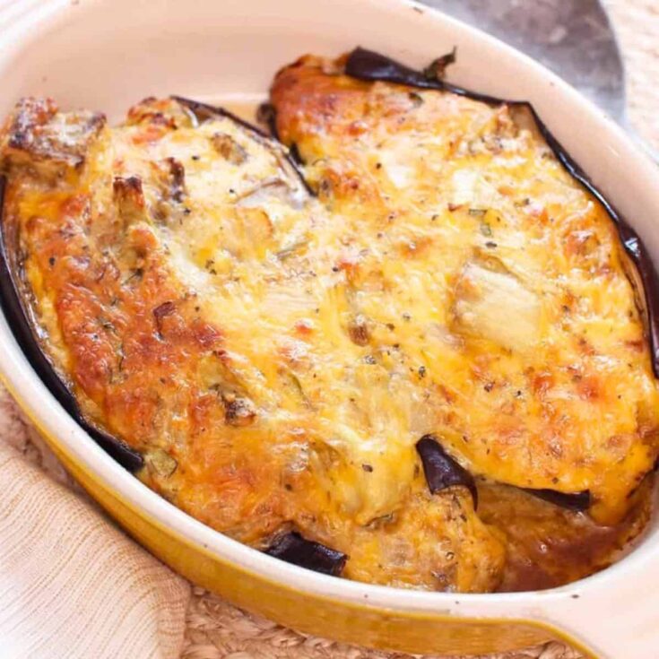 Twice baked eggplant