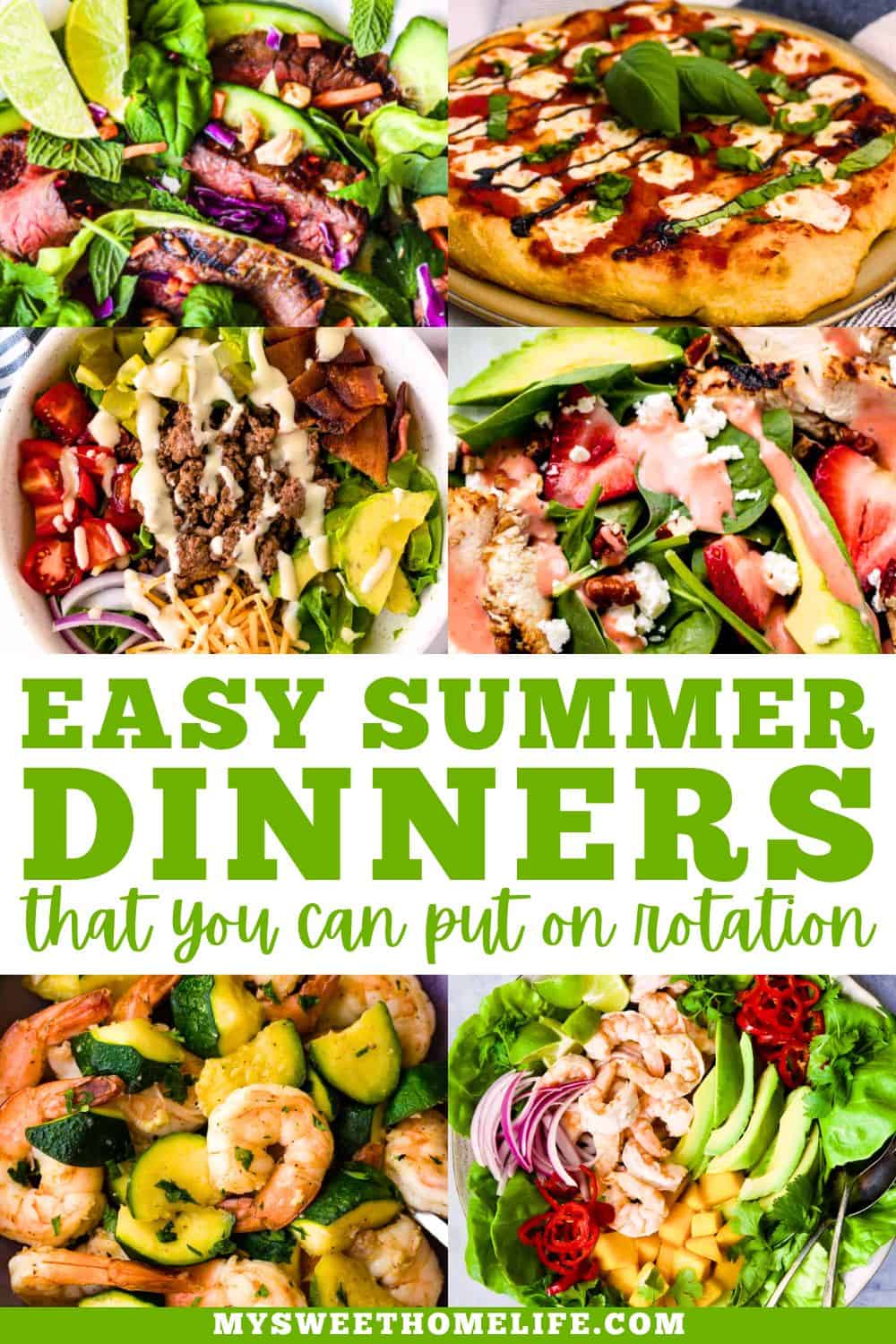 Easy Spring Dinner Rotation Menu 25 easy summer dinners to put on rotation | My Sweet Home Life