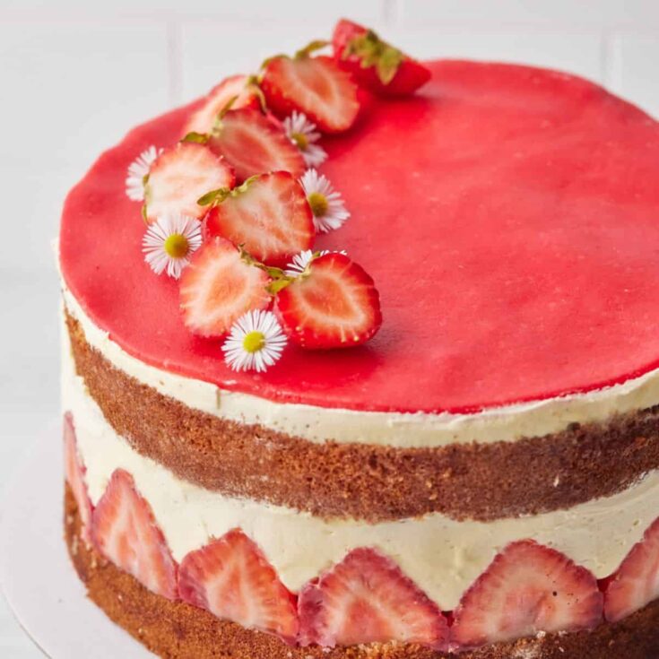 Fraisier cake French strawberry cake