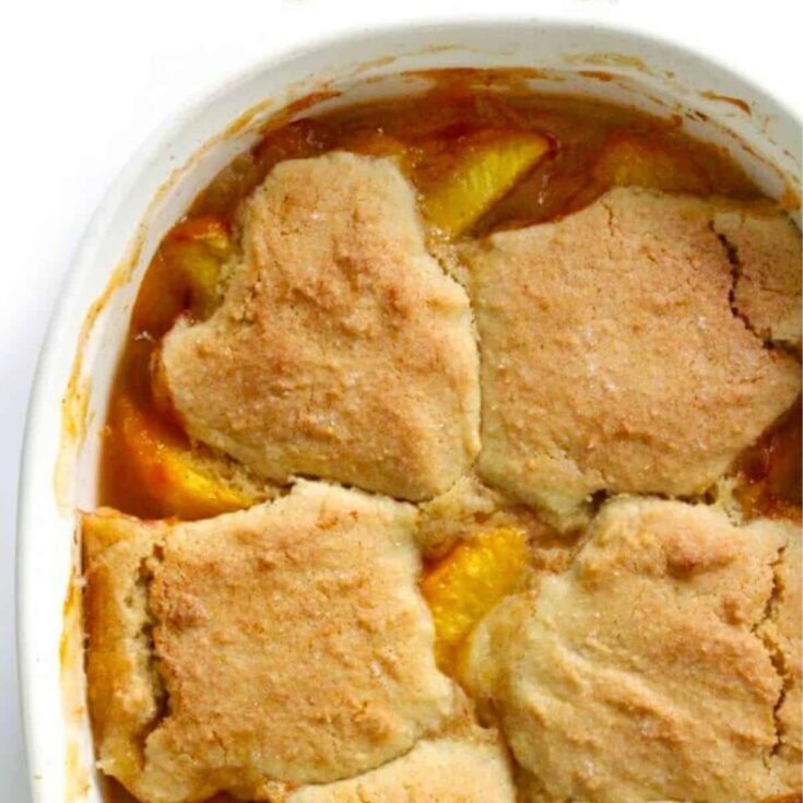 Gluten-free peach cobbler