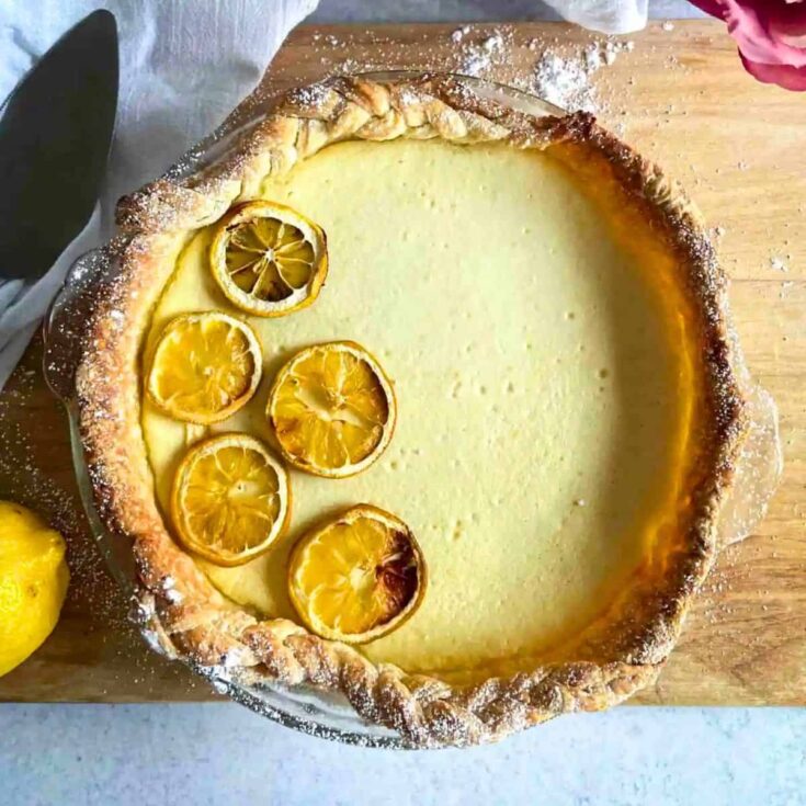 Italian lemon ricotta pie
