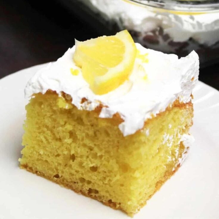 Lemon poke cake made after reading these Summer cake recipes
