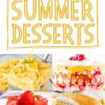 A collage of no-bake summer desserts, with the text overlay 25 no bake summer desserts