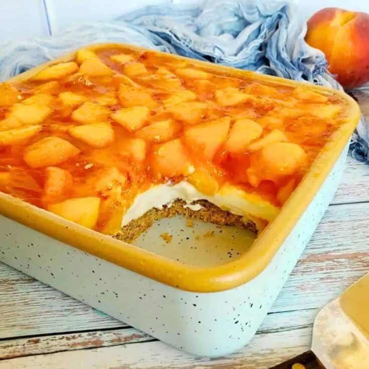 Peach delight made after reading these No bake summer desserts