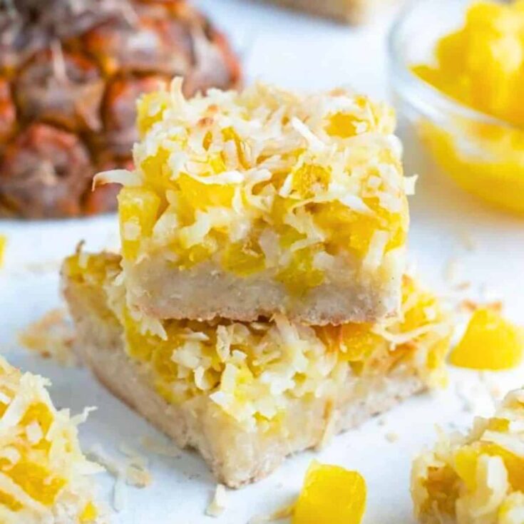Pina colada bars made after reading these sweet summer desserts