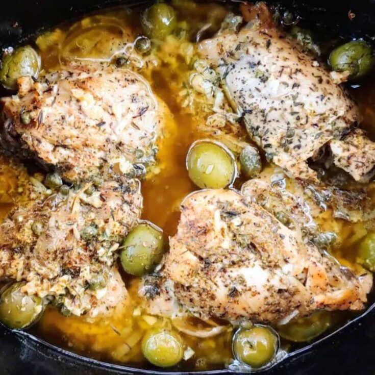 Slow cooker chicken Provencal