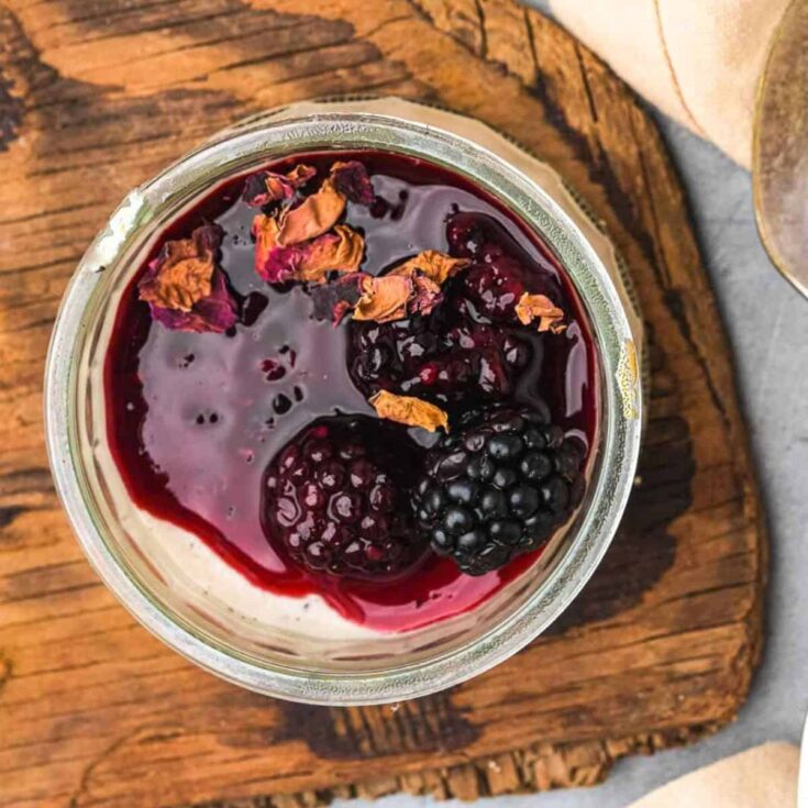Vegan coconut panna cotta