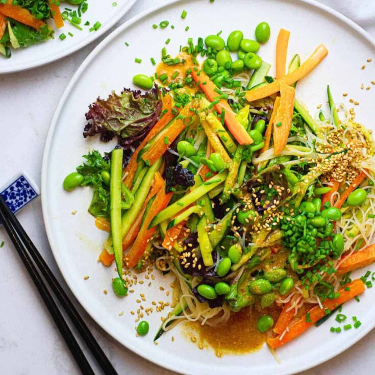 Vermicelli noodle salad made after reading these easy summer dinners