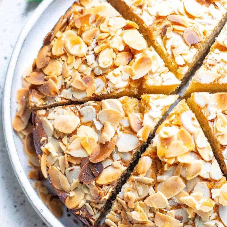 Almond cake made after reading these fancy dessert recipes