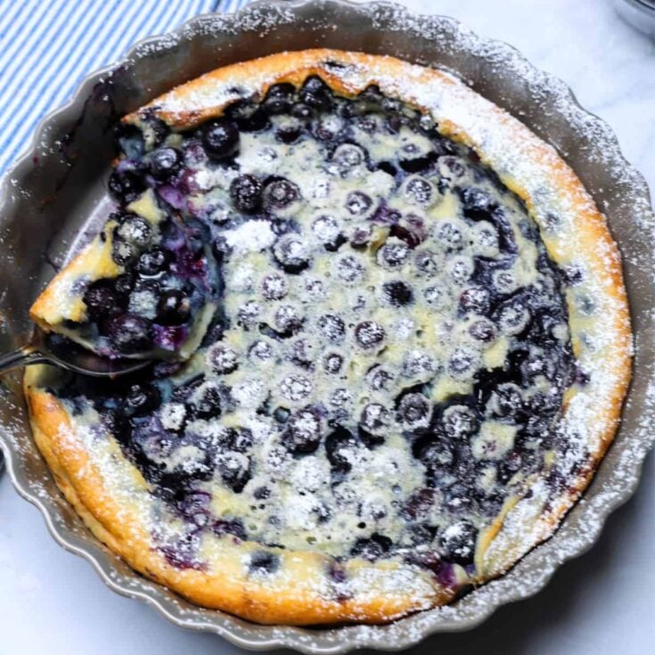 Blueberry clafoutis made after reading these Blueberry recipes