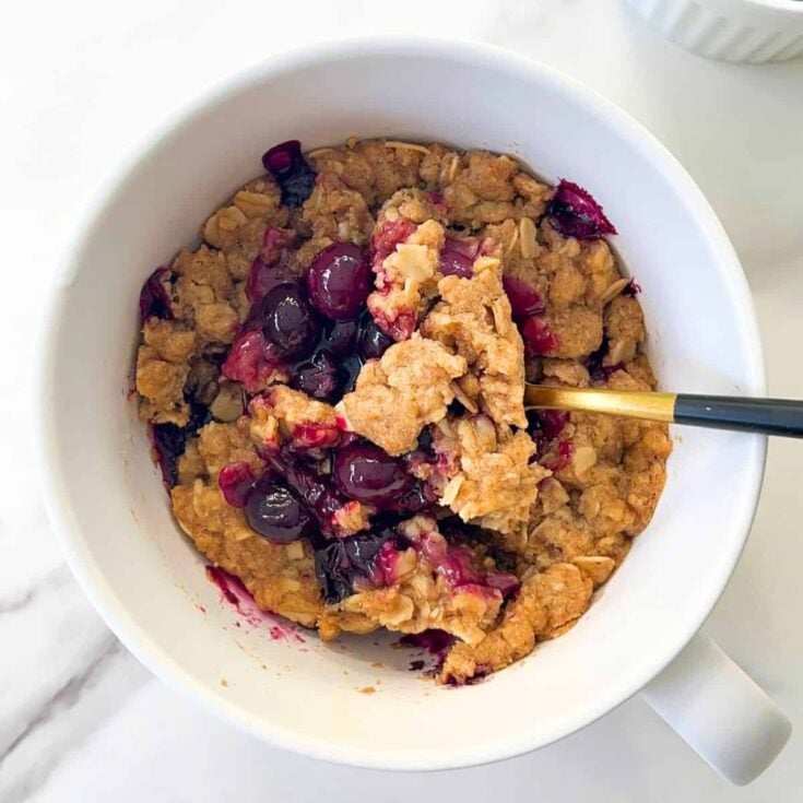 Blueberry crisp made after reading these blueberry recipes
