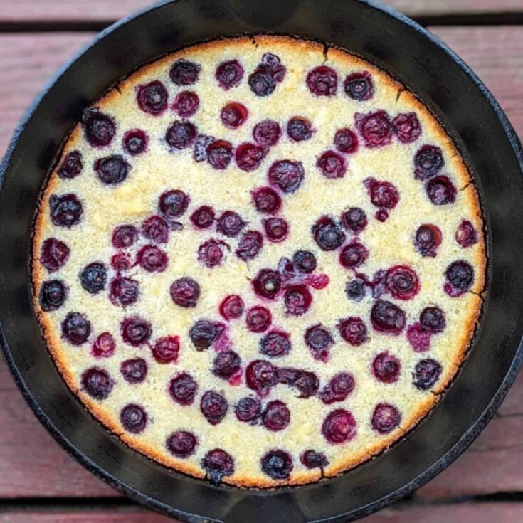 Blueberry skillet cake