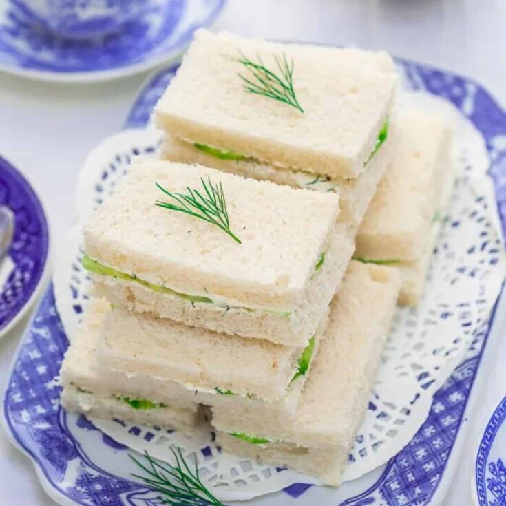 Cream cheese and cucumber picnic sandwiches
