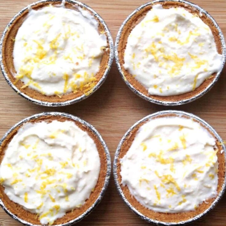 Lemon cream cheese tarts dessert
