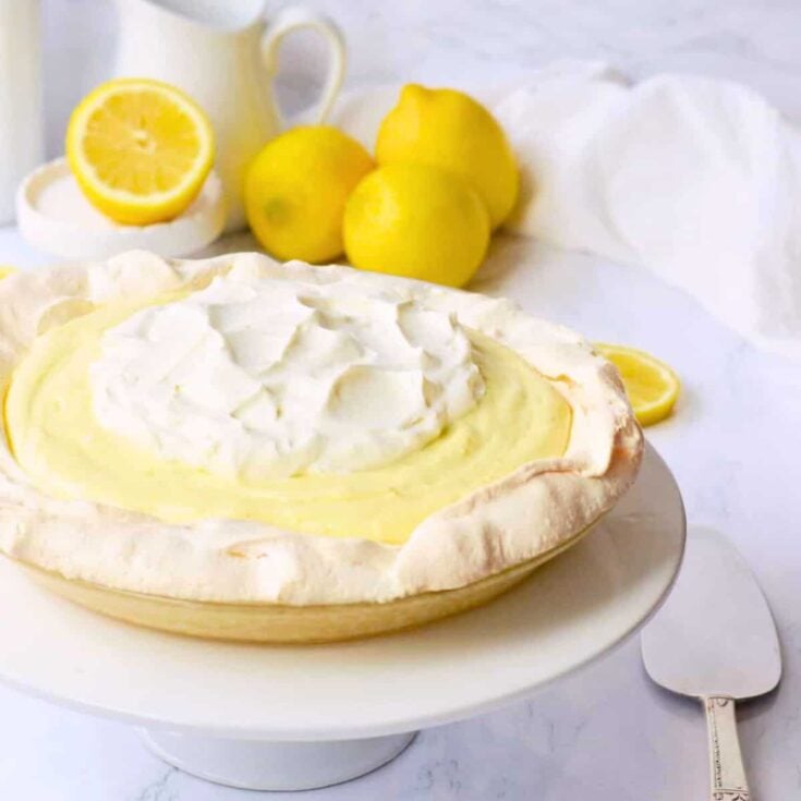 Lemon angel pie dessert