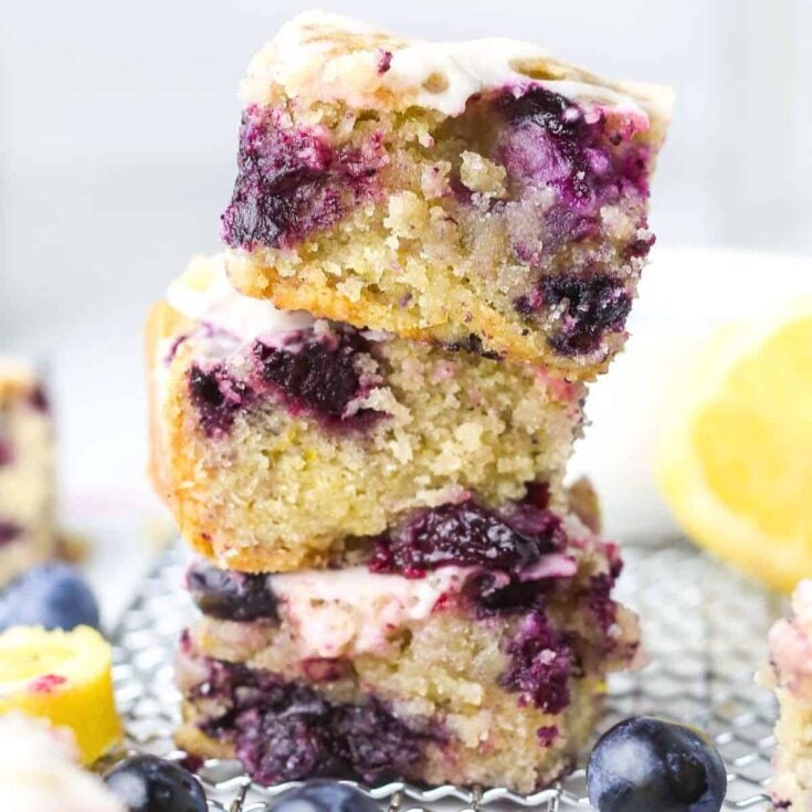 Lemon blueberry blondies