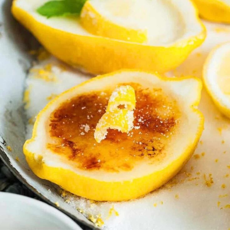 Lemon posset brulee