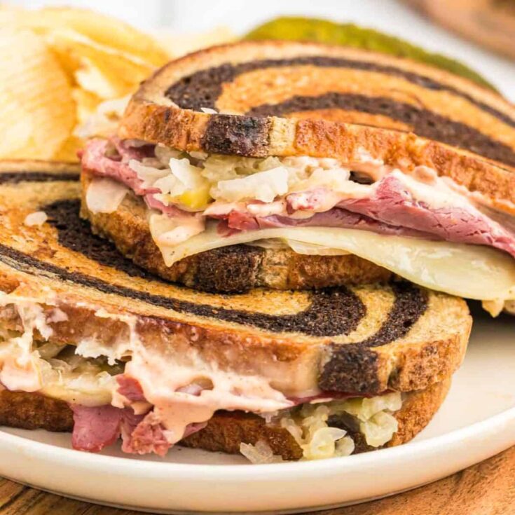 Reuben sandwich with Russian dressing