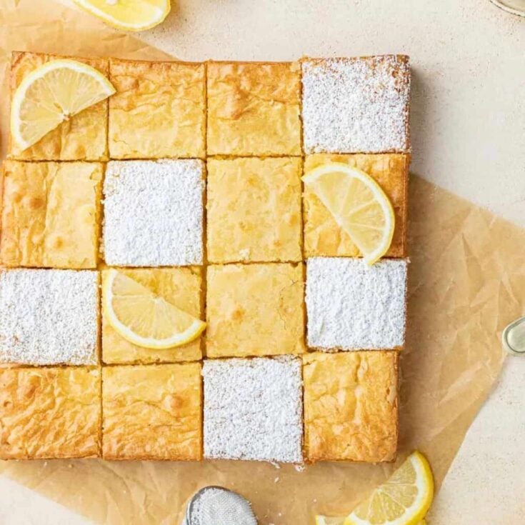 Shortbread lemon blondies