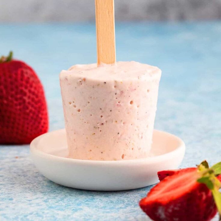Strawberry kulfi dessert