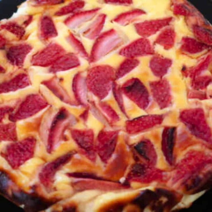 Strawberry ricotta cake