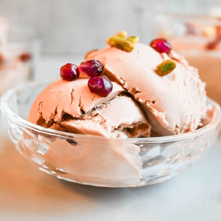 A small bowl of Tahini ice cream
