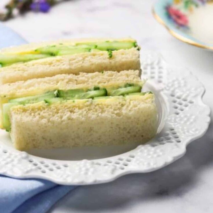 Cucumber tea picnic sandwiches