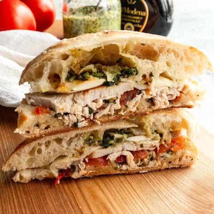 Turkey ciabatta picnic sandwiches