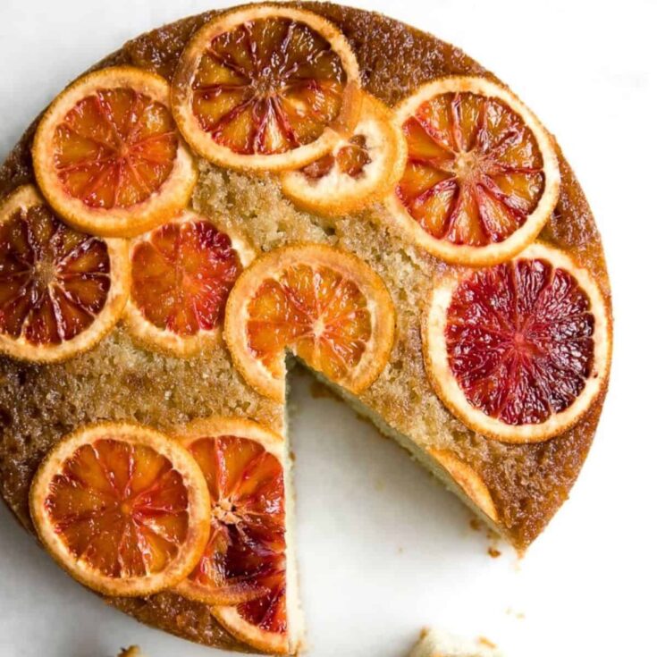 Blood orange upside down cake