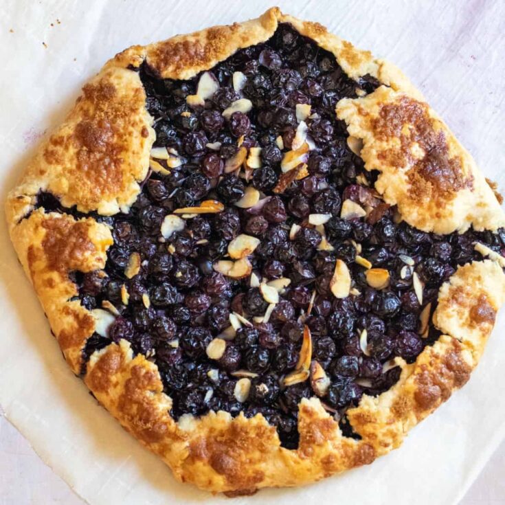 Blueberry almond galette