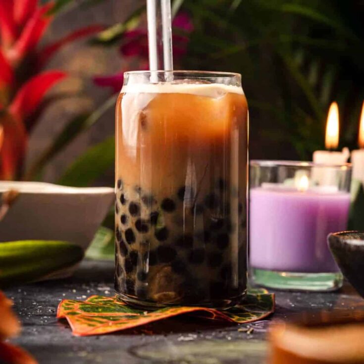 Coffee boba iced coffee