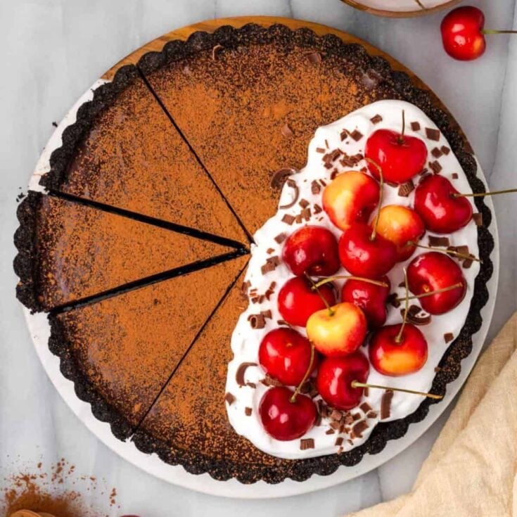 Decadent chocolate ganache tart