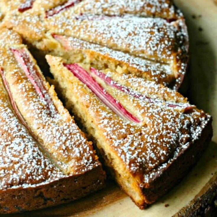 Gluten Free rhubarb honey cake