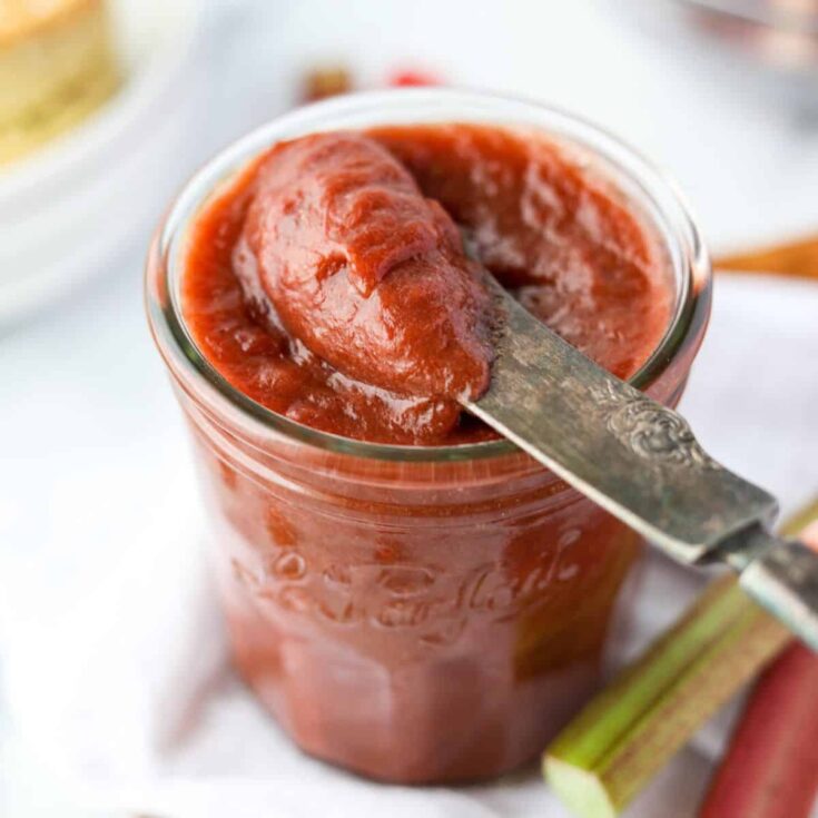 Homemade rhubarb butter