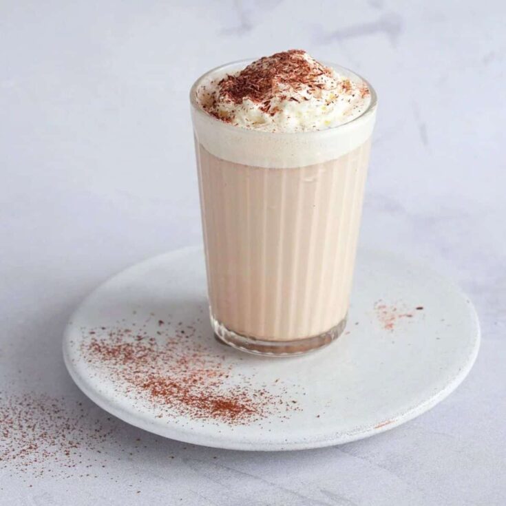 Iced coffee with ice cream