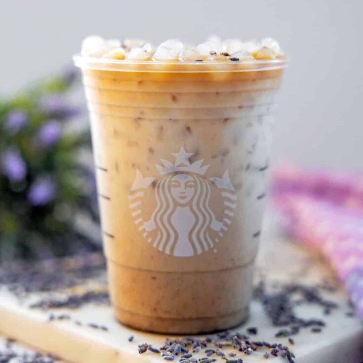 Starbucks copycat iced lavender oatmilk latte