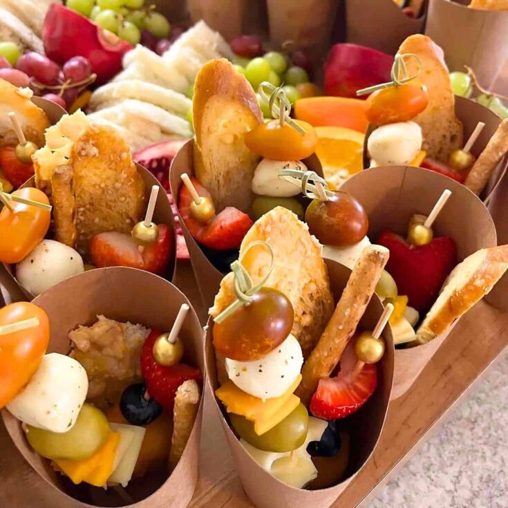 Individual charcuterie cups