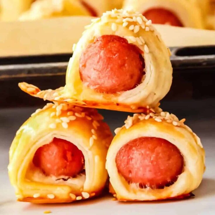 Mini hot dog pool party snacks
