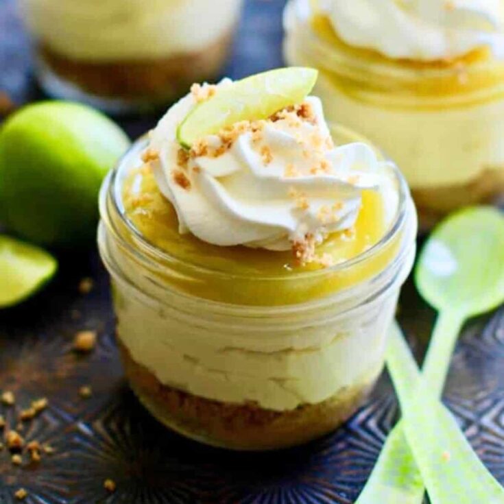 No-bake mini key lime cheesecakes