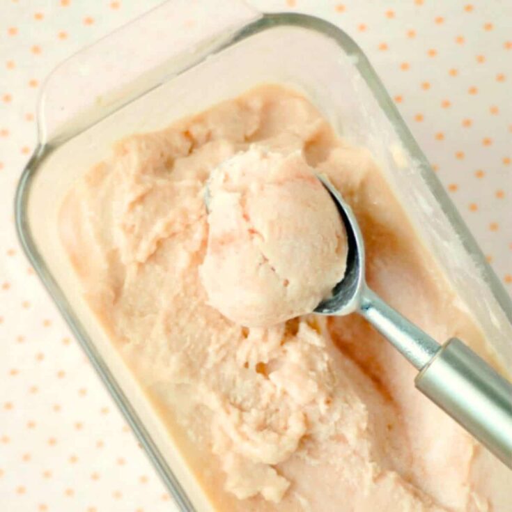 No churn honey rhubarb ice cream