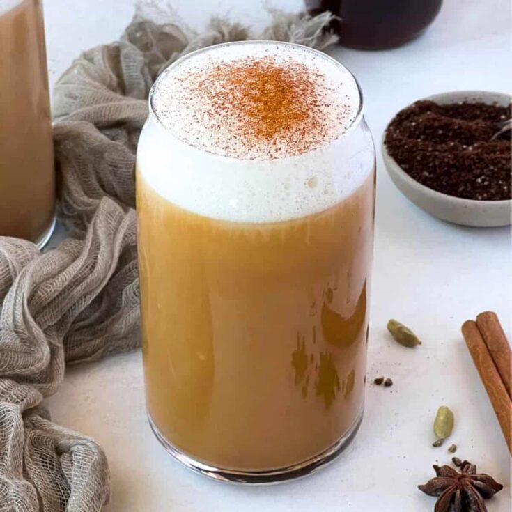 Oat milk chai latte iced coffee