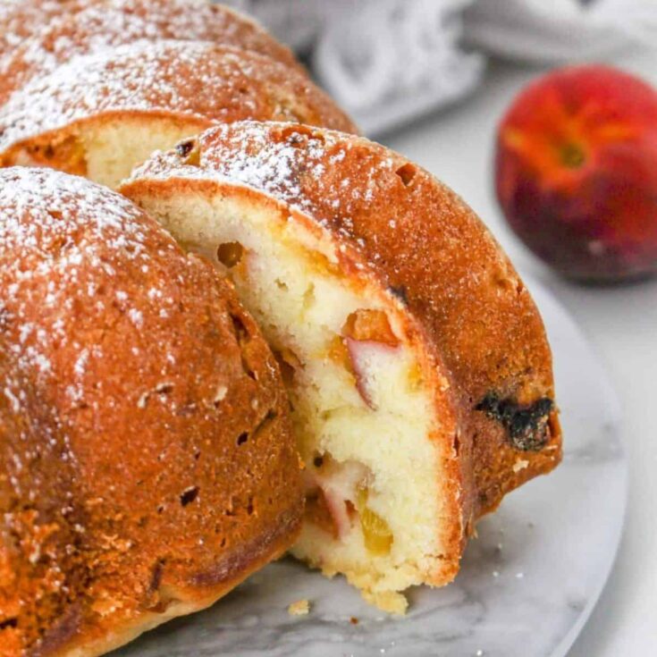 Peach bundt cake