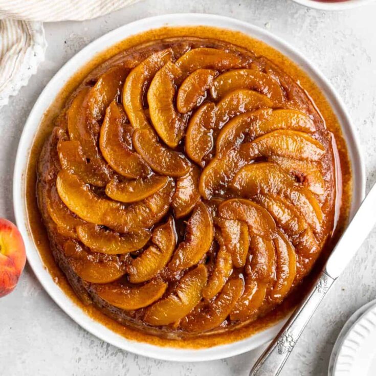 Peach upside down cake
