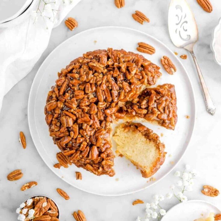 Pecan pie upside down cake