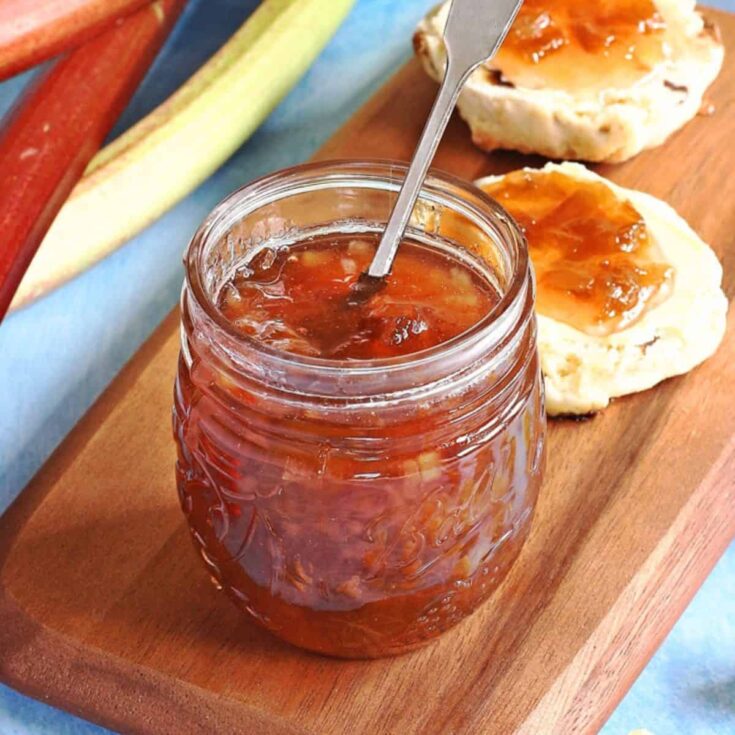 Rhubarb and ginger jam