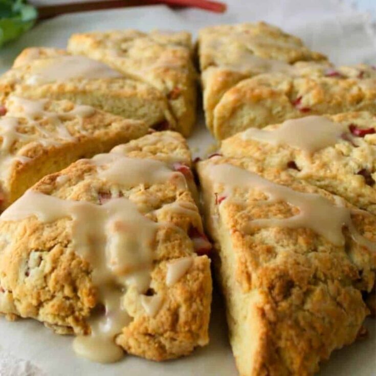 Rhubarb scones