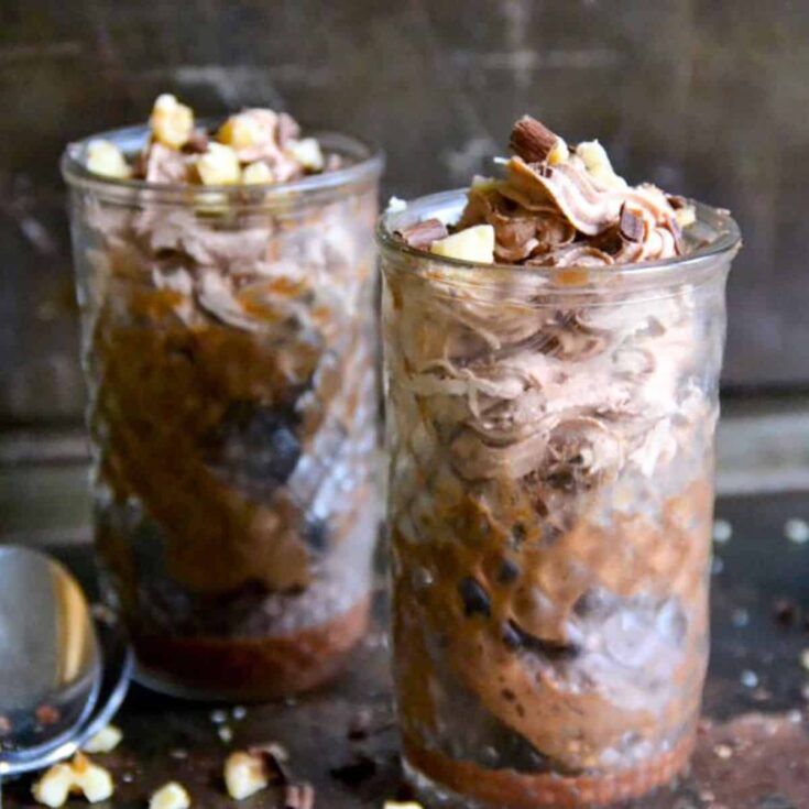 Triple chocolate mousse shooters made after reading these unique desserts